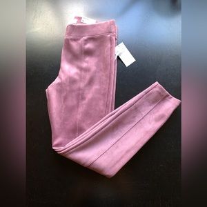 NWT High-Rise Stevie Faux-Suede Ponte-Knit Pants M